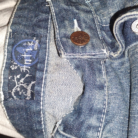 😻ANTIK VINTAGE WESTERN Button Fly Jeans - Picture 5 of 11